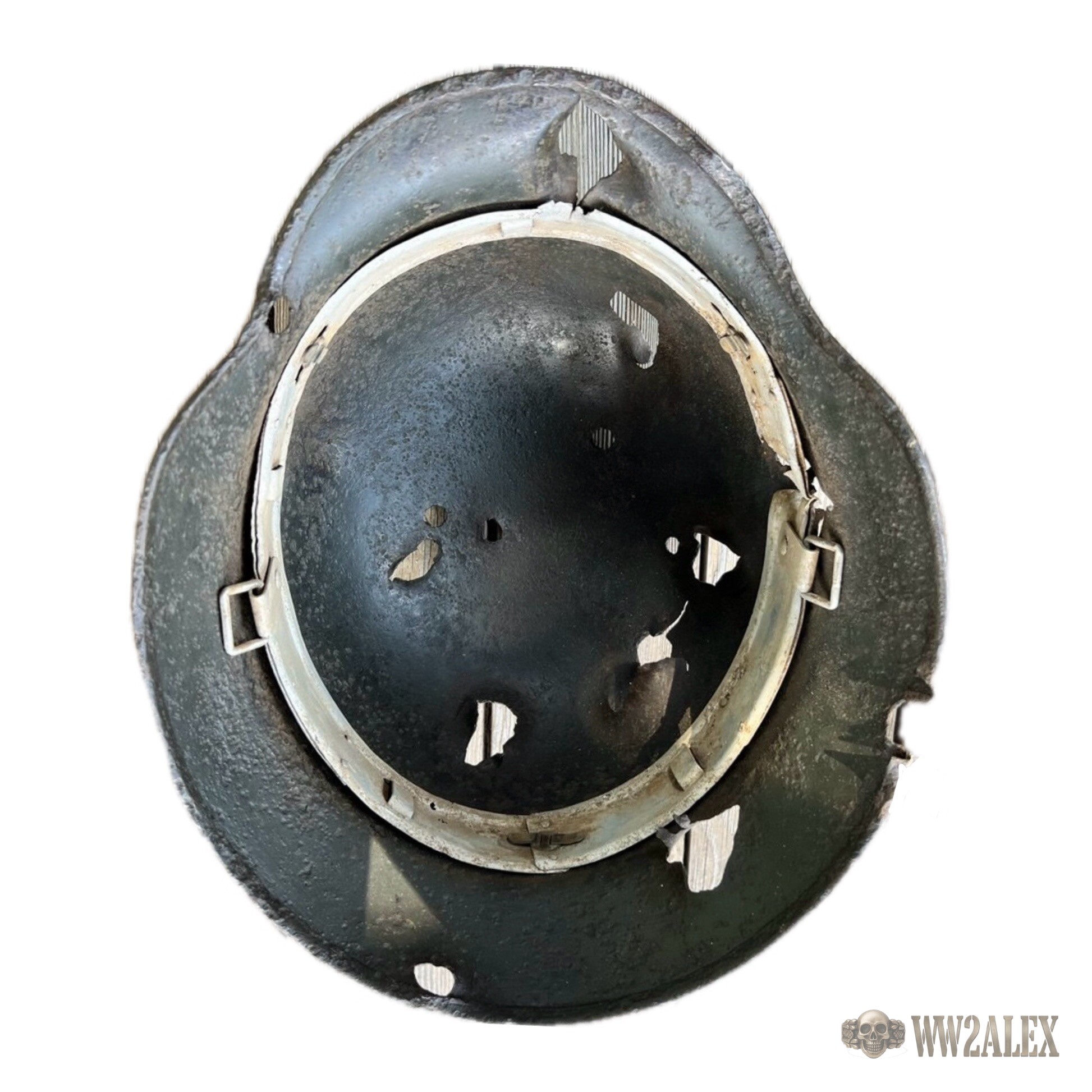 German M40 helmet, size 66, Voronezh region find – interior