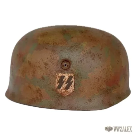 Repro M38 Fallschirmjager Helmet in Oak Leaf Autumn Camouflage