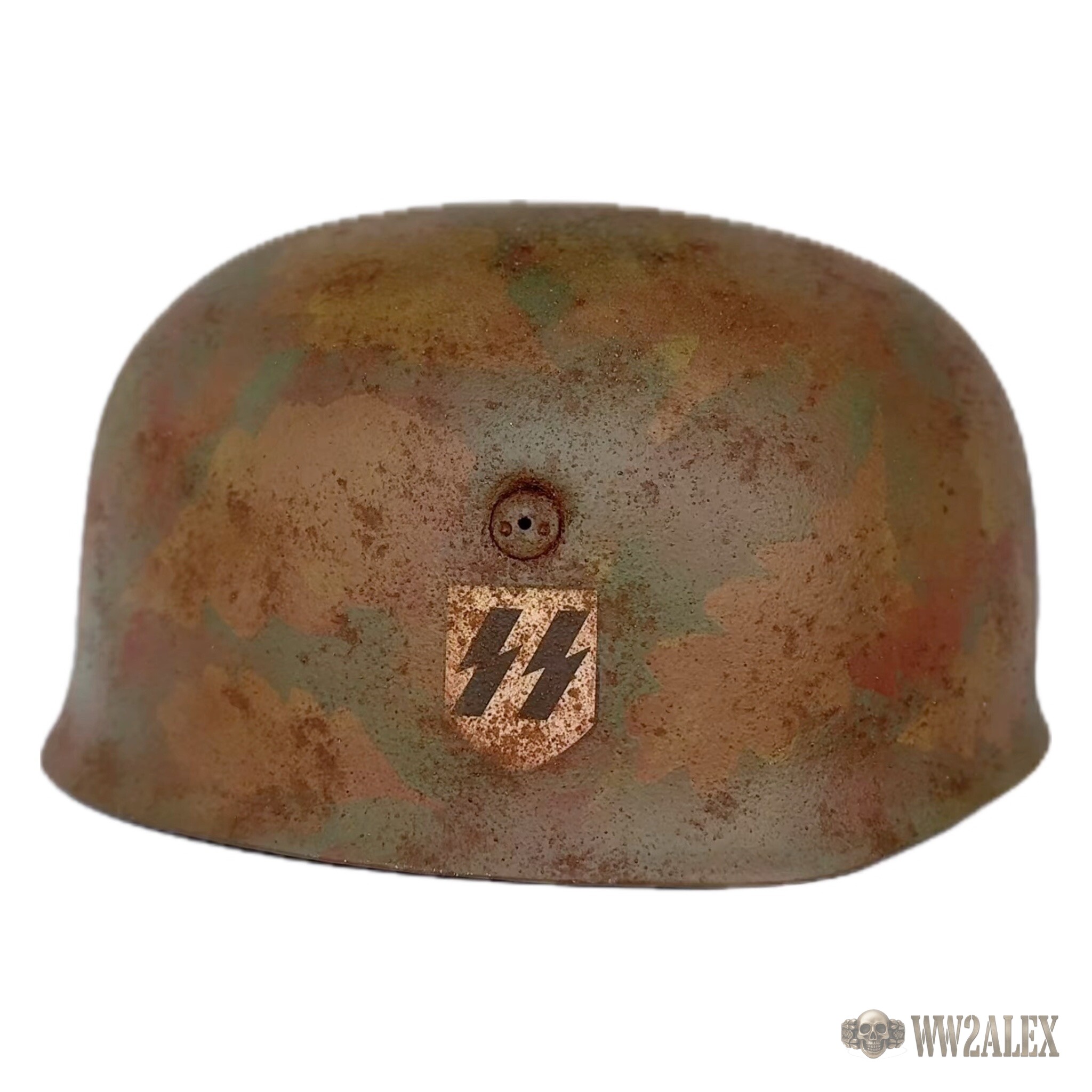 Repro M38 Fallschirmjager Helmet in Oak Leaf Autumn Camouflage