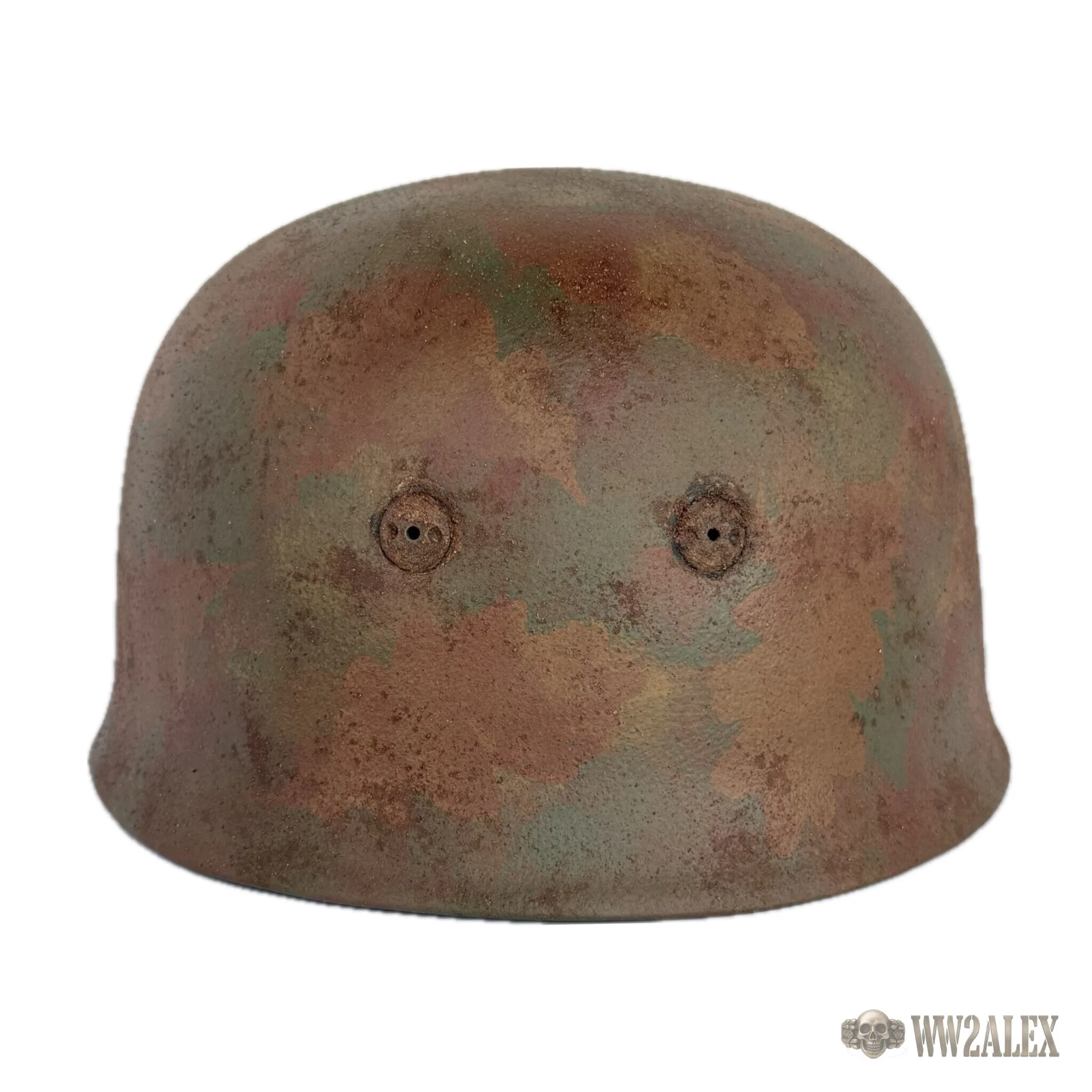Repro M38 Fallschirmjager Helmet in Oak Leaf Autumn Camouflage - photograph 4