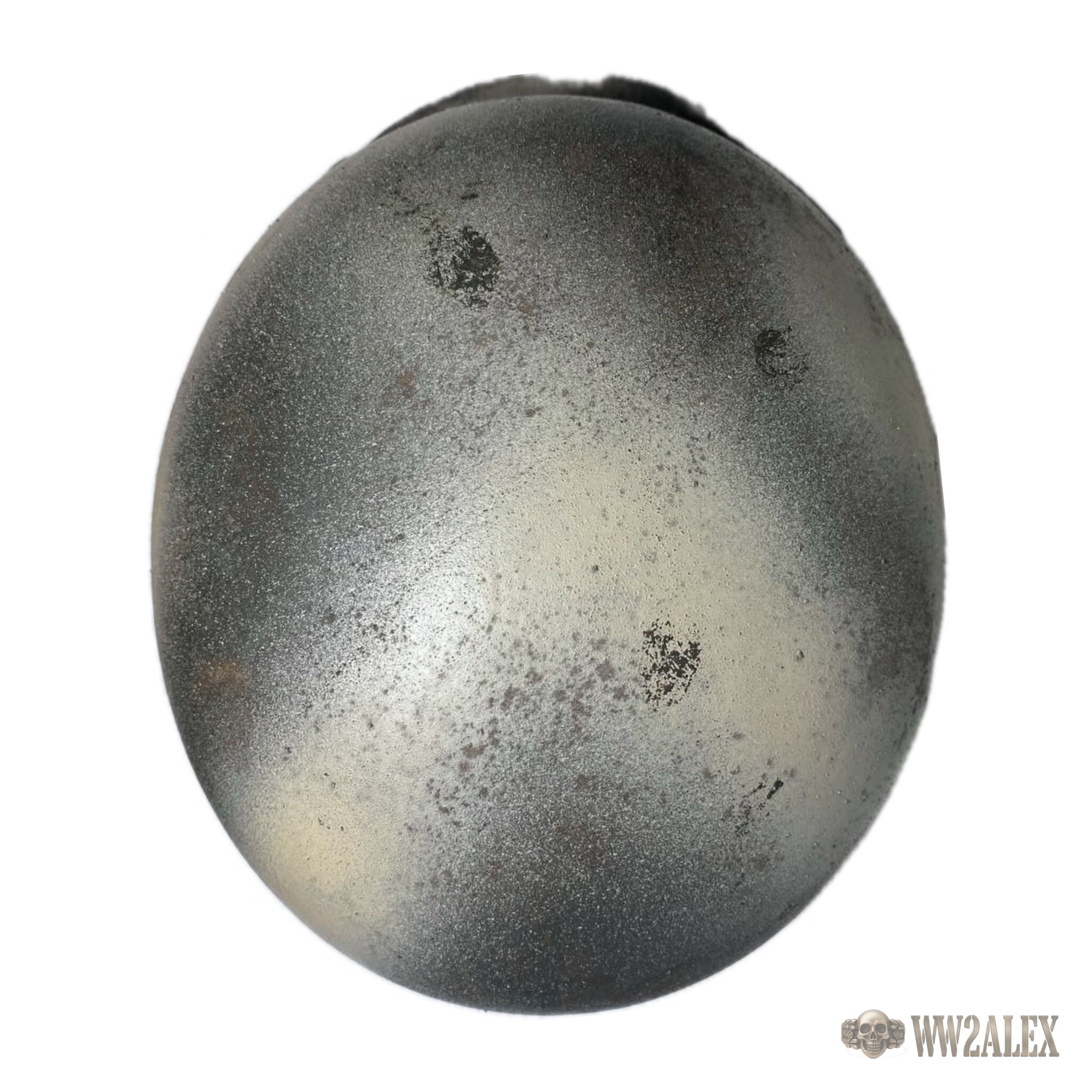 Refurbished M35 double-decal helmet, Normandy-style camouflage – top