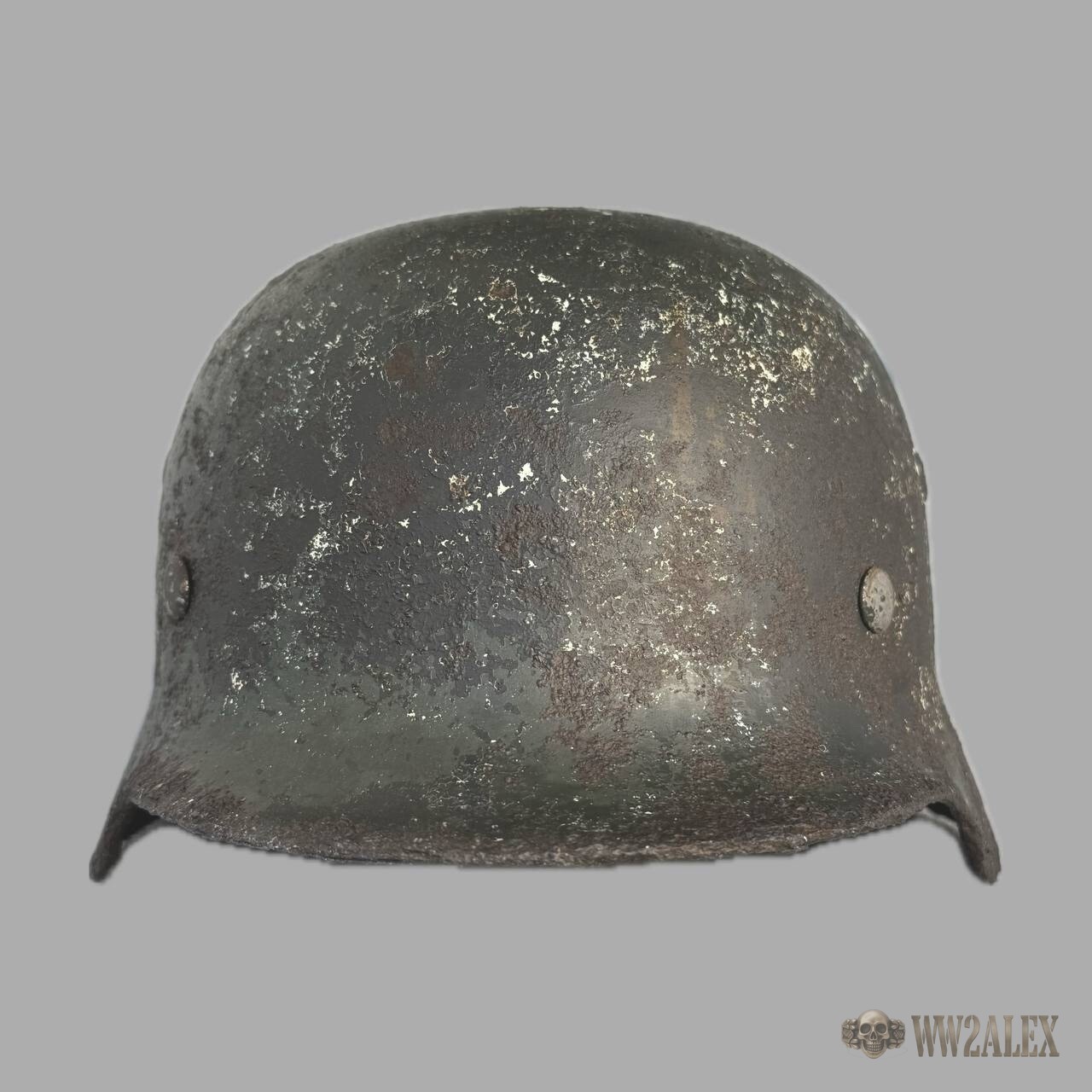 Original German WW2 M35 Helmet, Size 64 - photograph 4