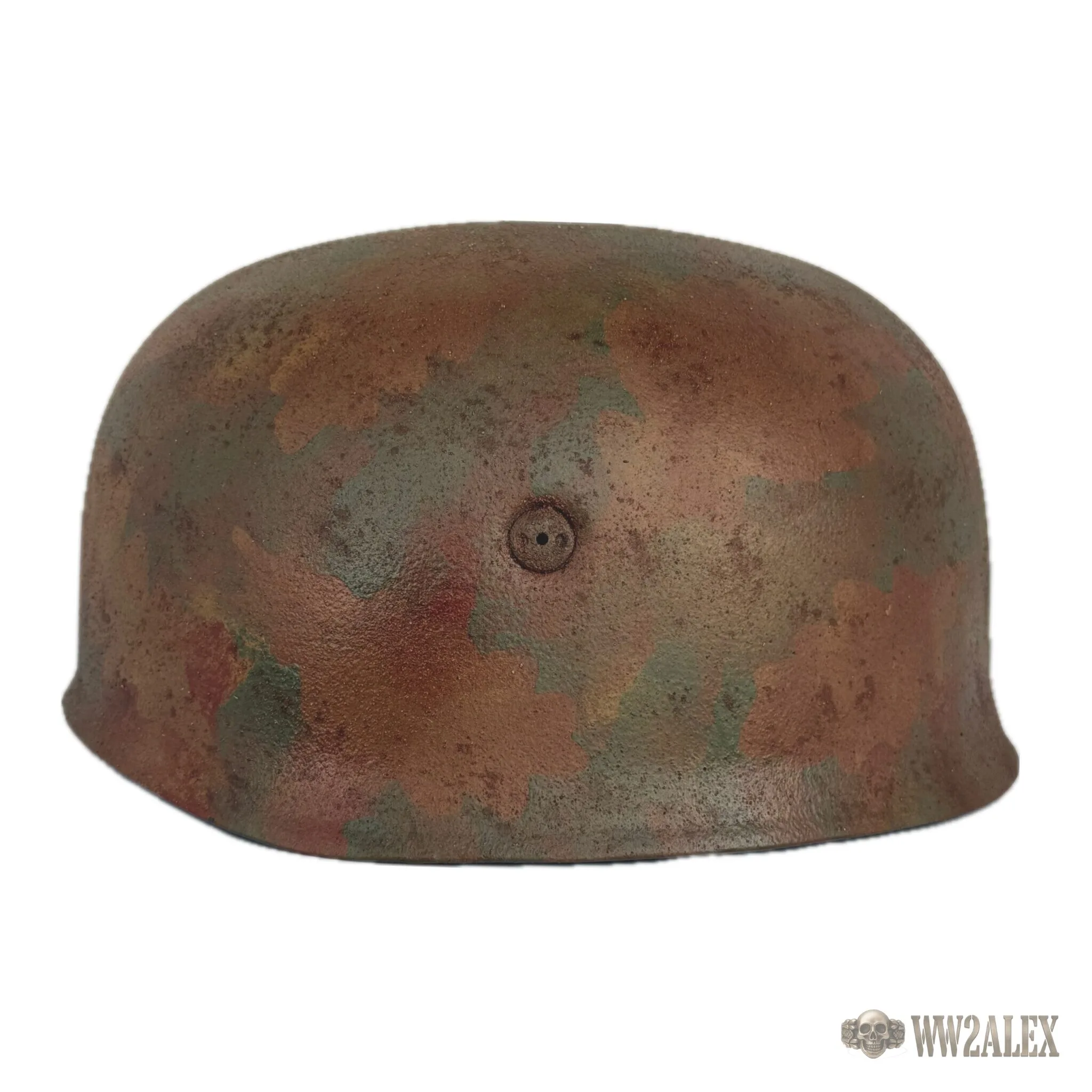 Repro M38 Fallschirmjager Helmet in Oak Leaf Autumn Camouflage - photograph 2