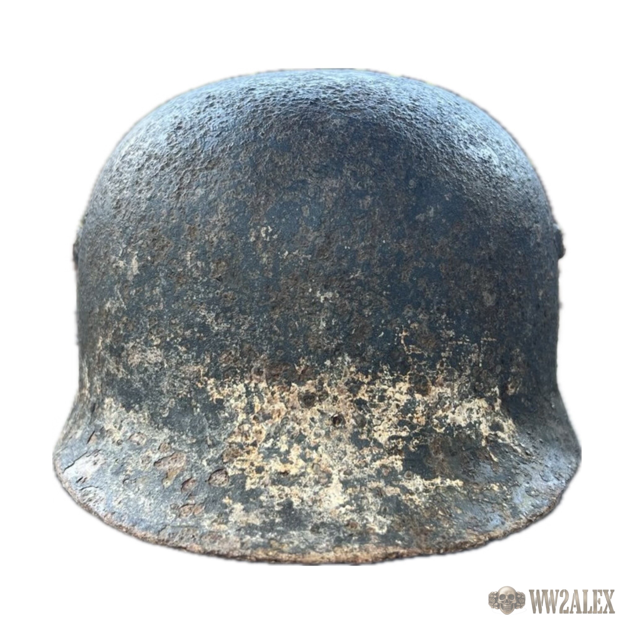 Original Hungarian M37 WW2 Helmet - Ostrogozhsk Bunker Find - photograph 3