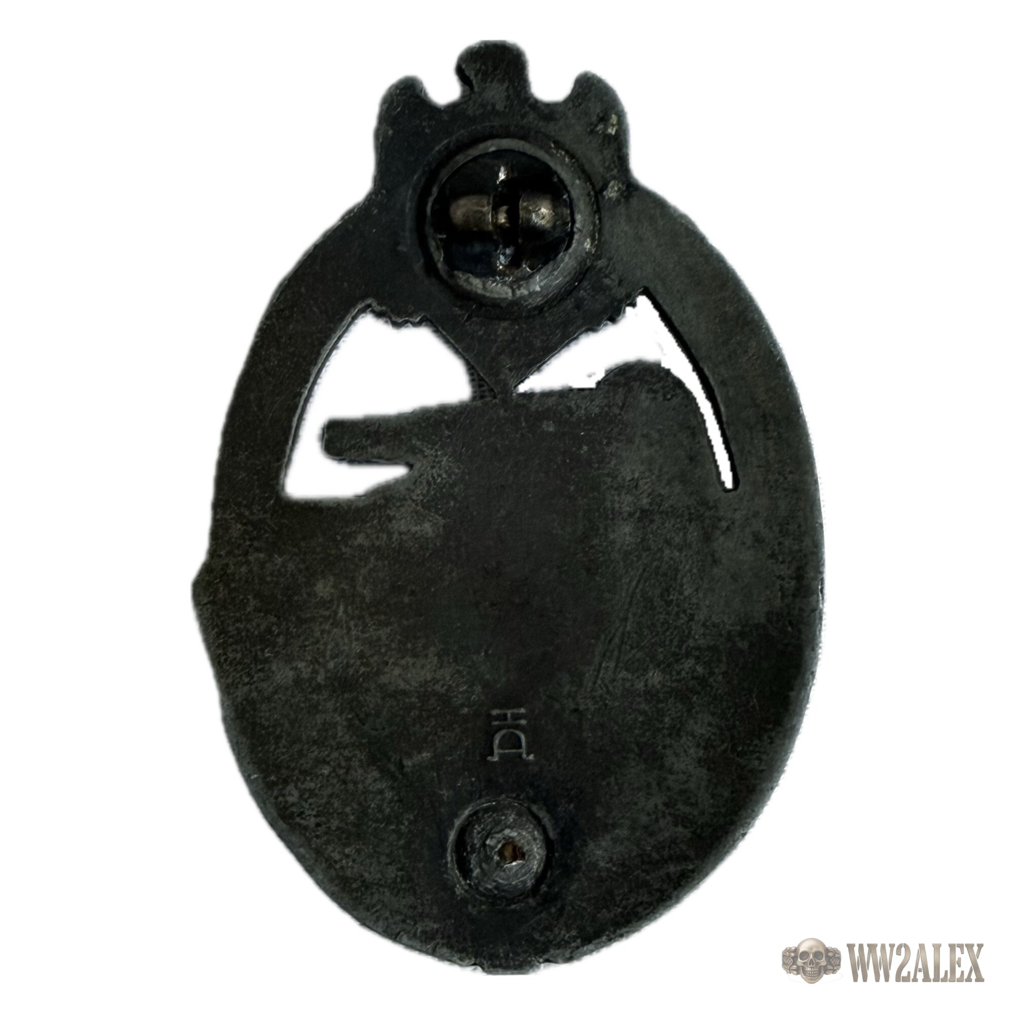 Panzer Badge – reverse with maker mark