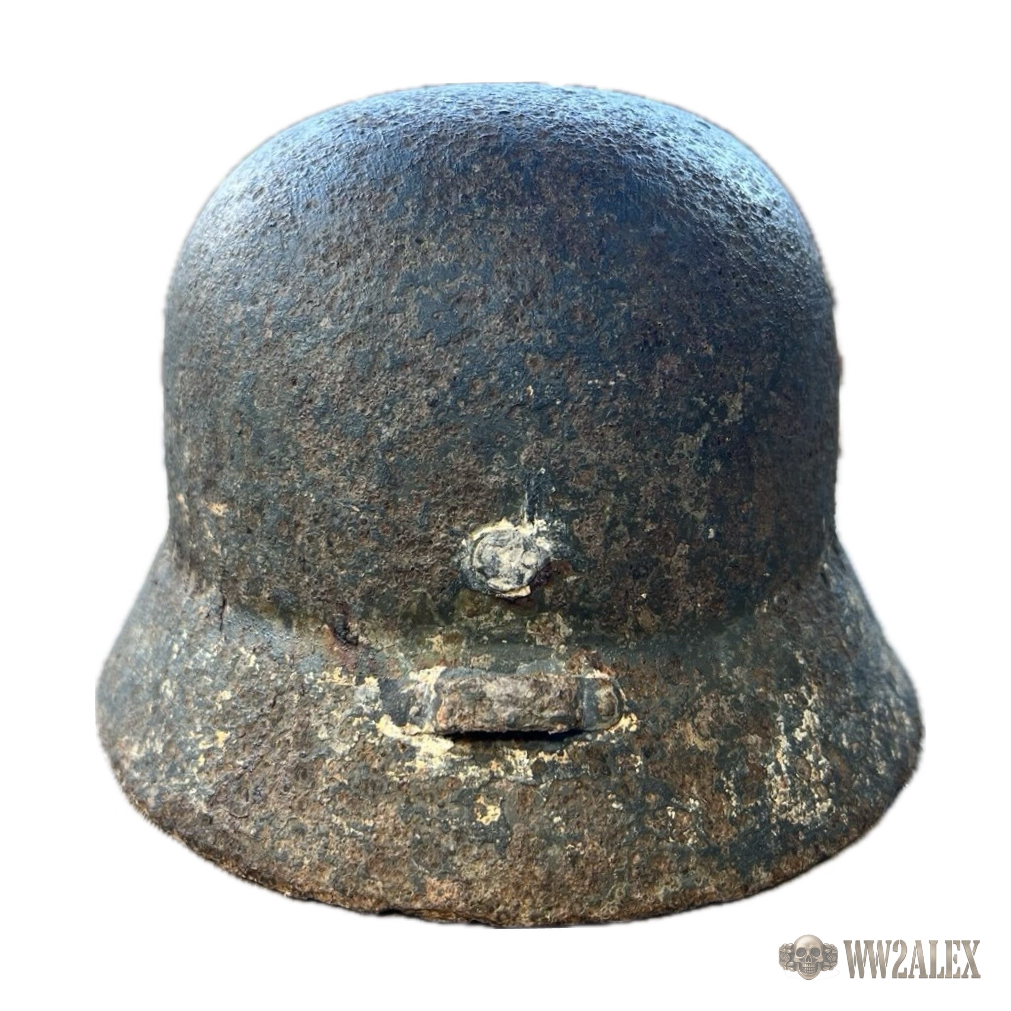 Original Hungarian M37 WW2 Helmet - Ostrogozhsk Bunker Find - photograph 4