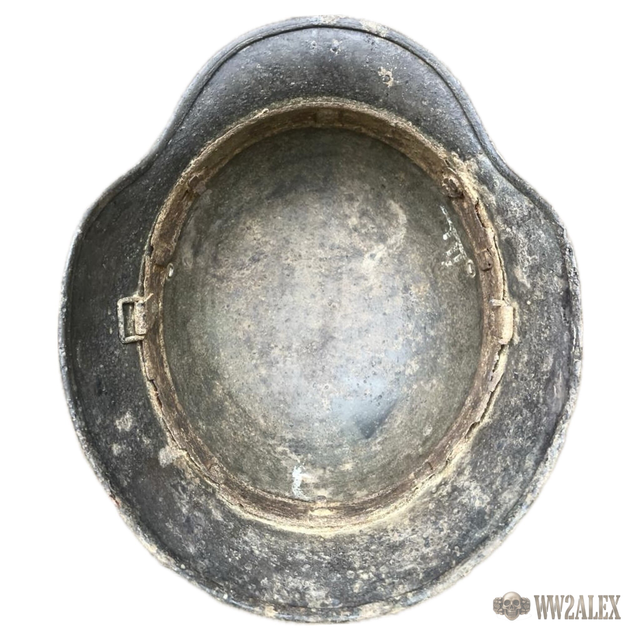 Original Spanish División Azul or 250 Infanterie-Division M40 helmet from Leningrad - Image 7