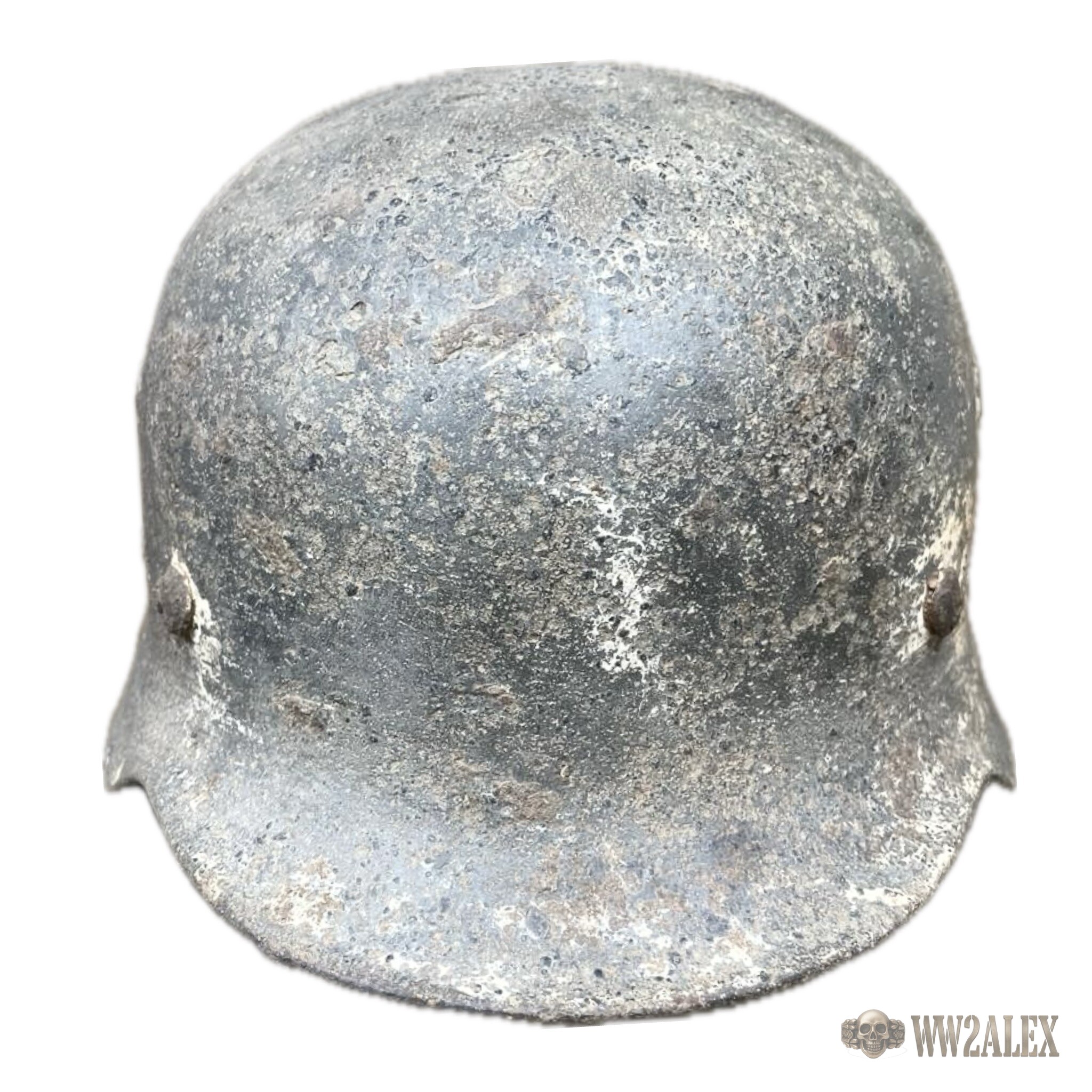 Original Spanish División Azul or 250 Infanterie-Division M40 helmet from Leningrad - Image 6