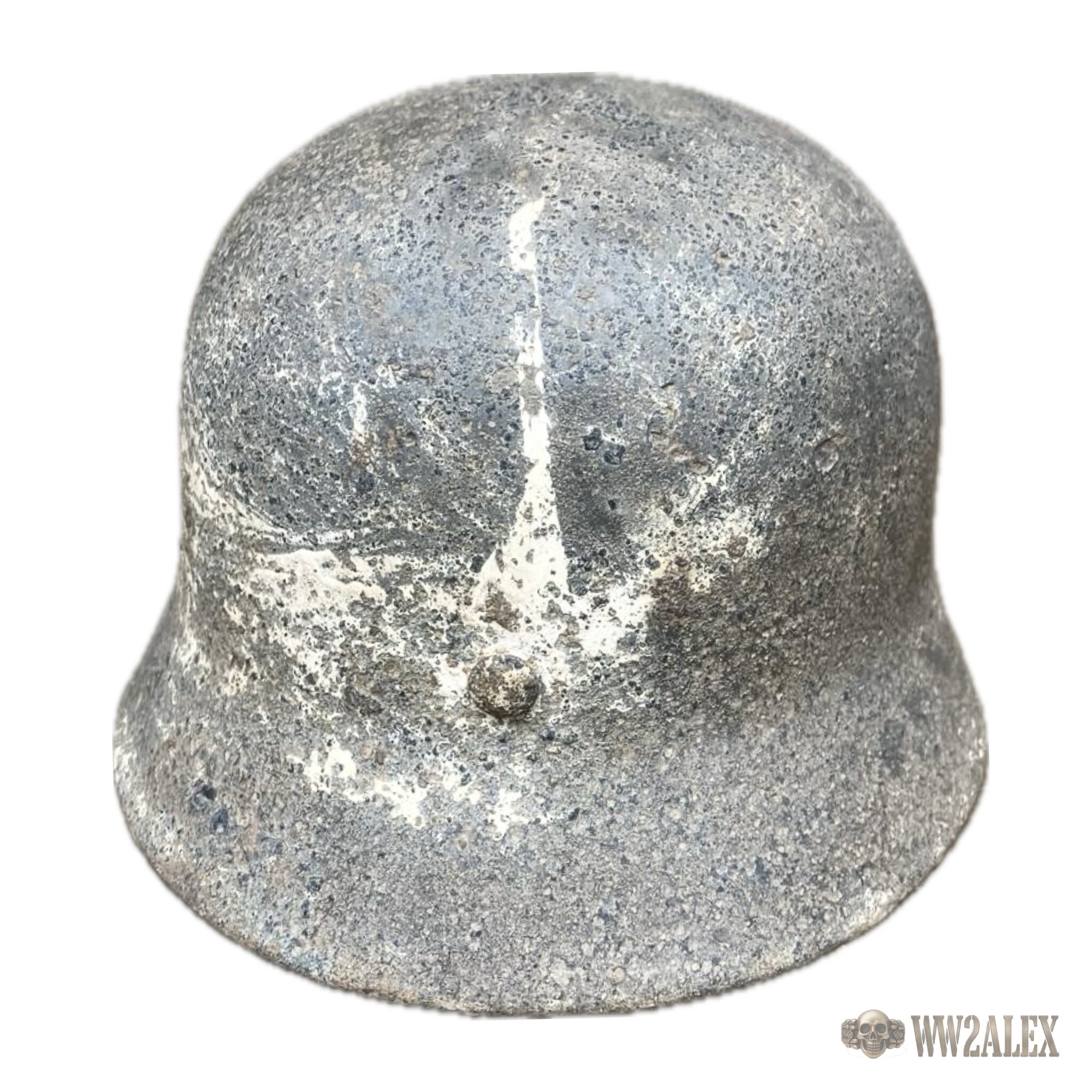 Original Spanish División Azul or 250 Infanterie-Division M40 helmet from Leningrad - Image 5