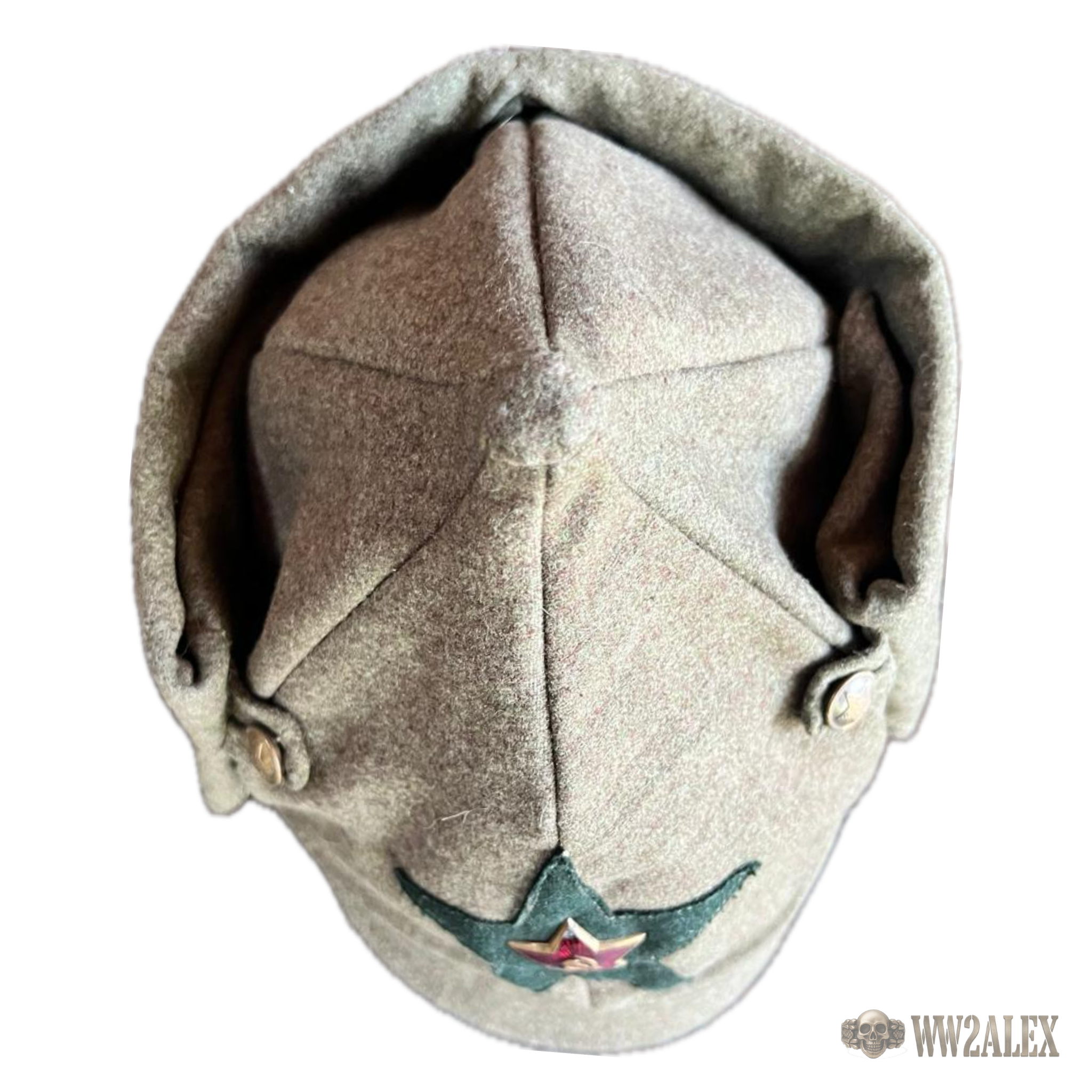 Original Pre-WWII Soviet Budenovka Cap Size 56 - Image 5