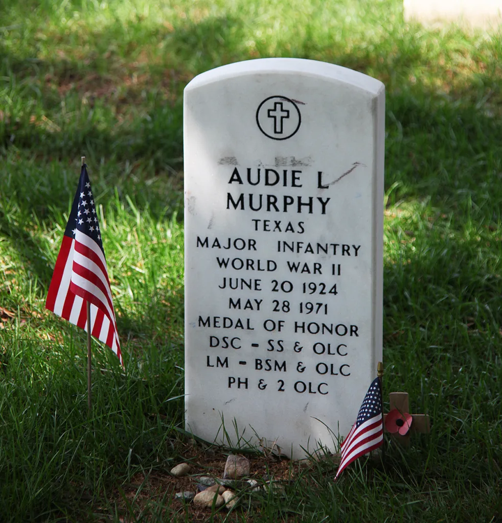Audie Murphy's grave at Arlington National Cemetery