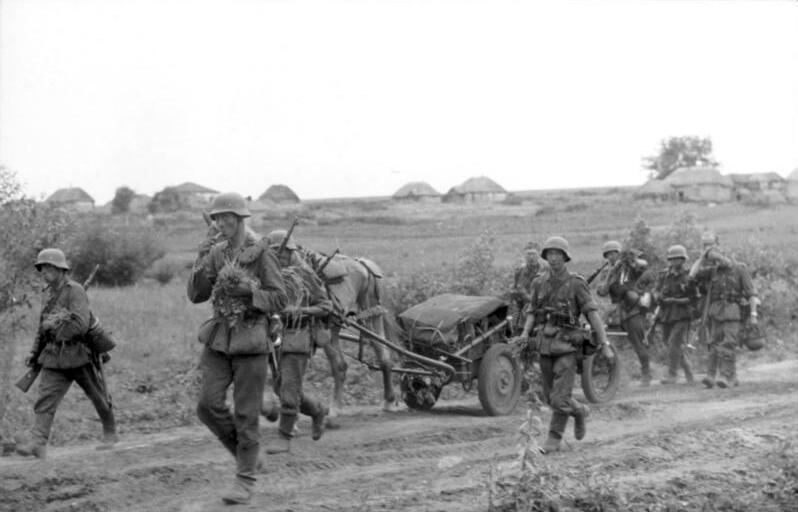 German infantry on the march in Russia, June 1942