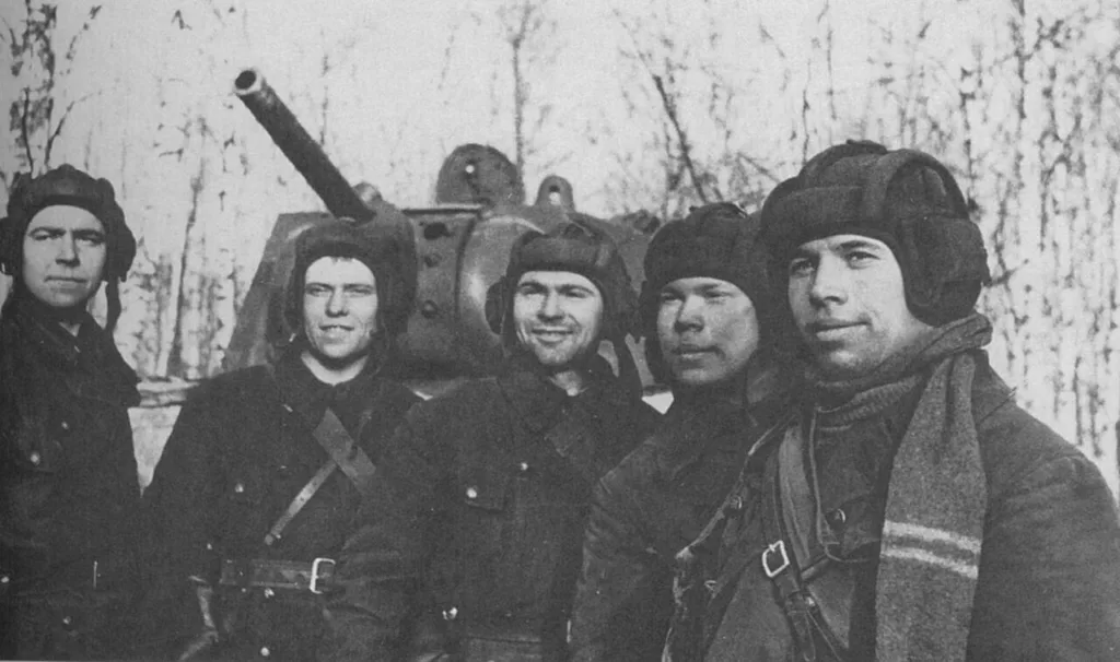A KV-1 tank crew of the 17th Tank Brigade, November 1941