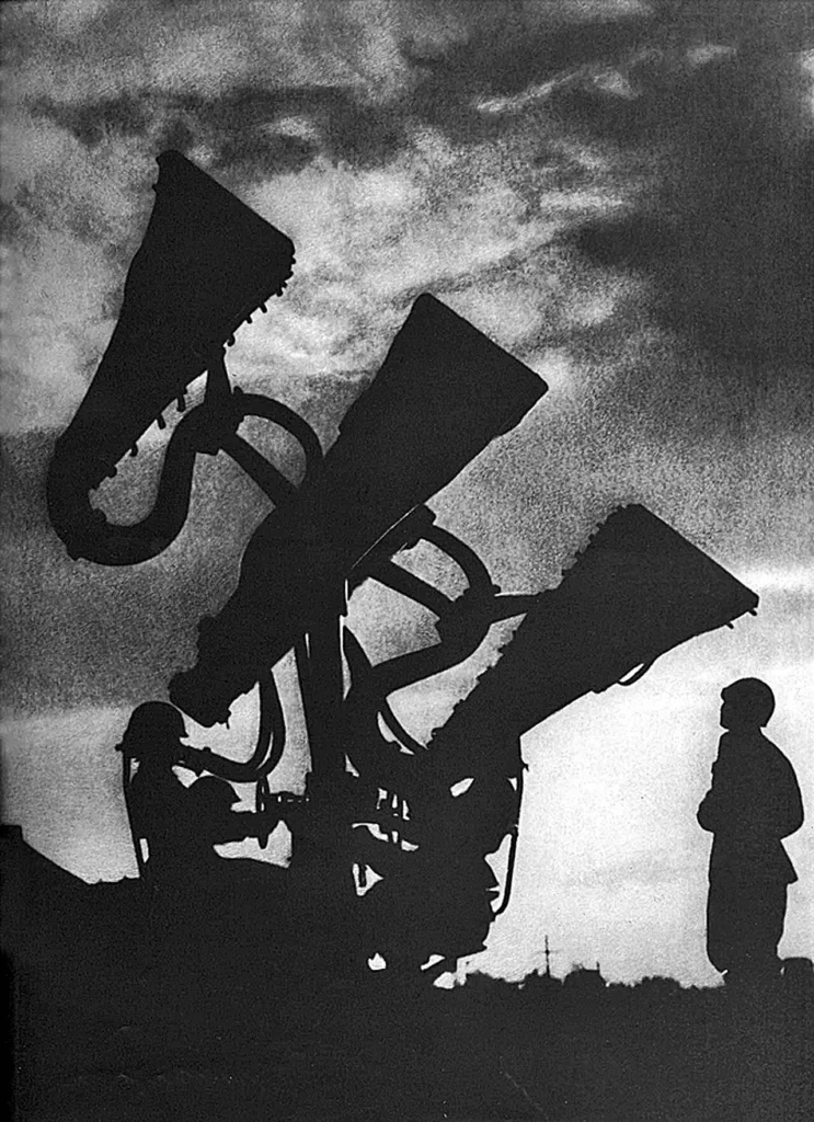 Soviet acoustic aircraft detector near Moscow, 1941