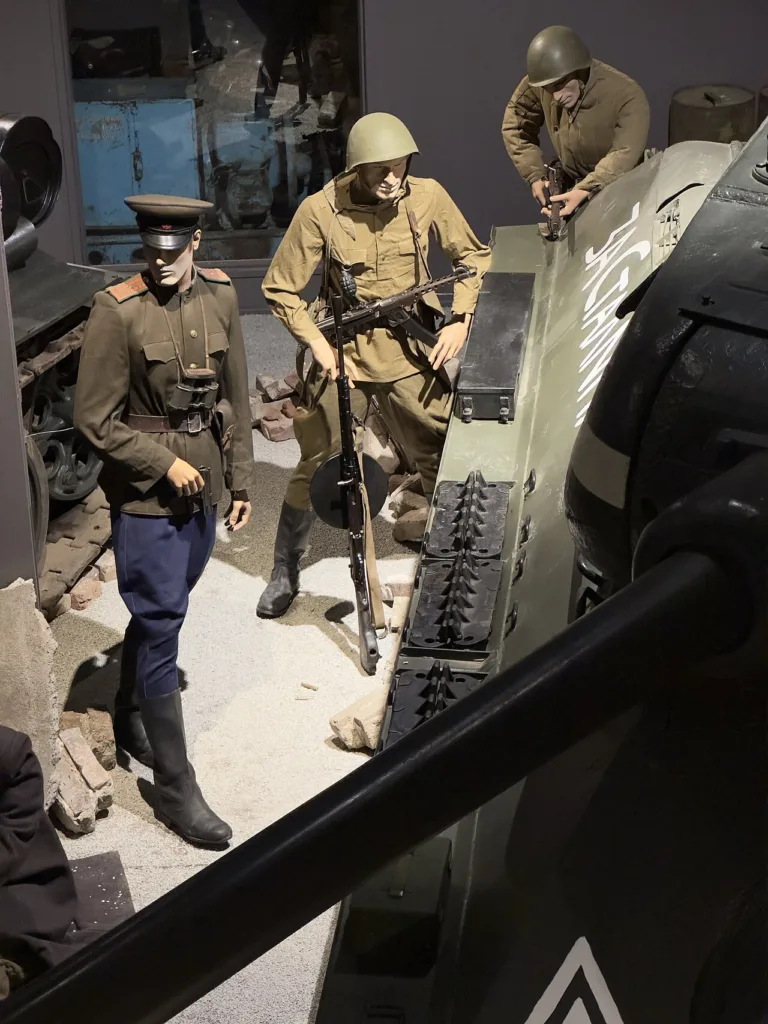 Red Army uniforms and equipment of 1945, museum display