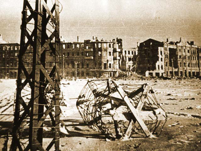 Ruins on Lenin Square, Voronezh, 1943