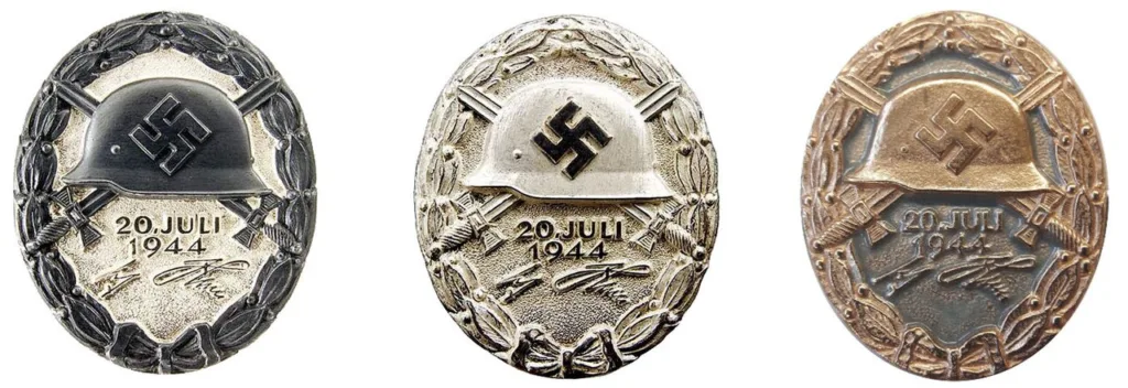 20 July 1944 Wound Badge in black, silver and gold