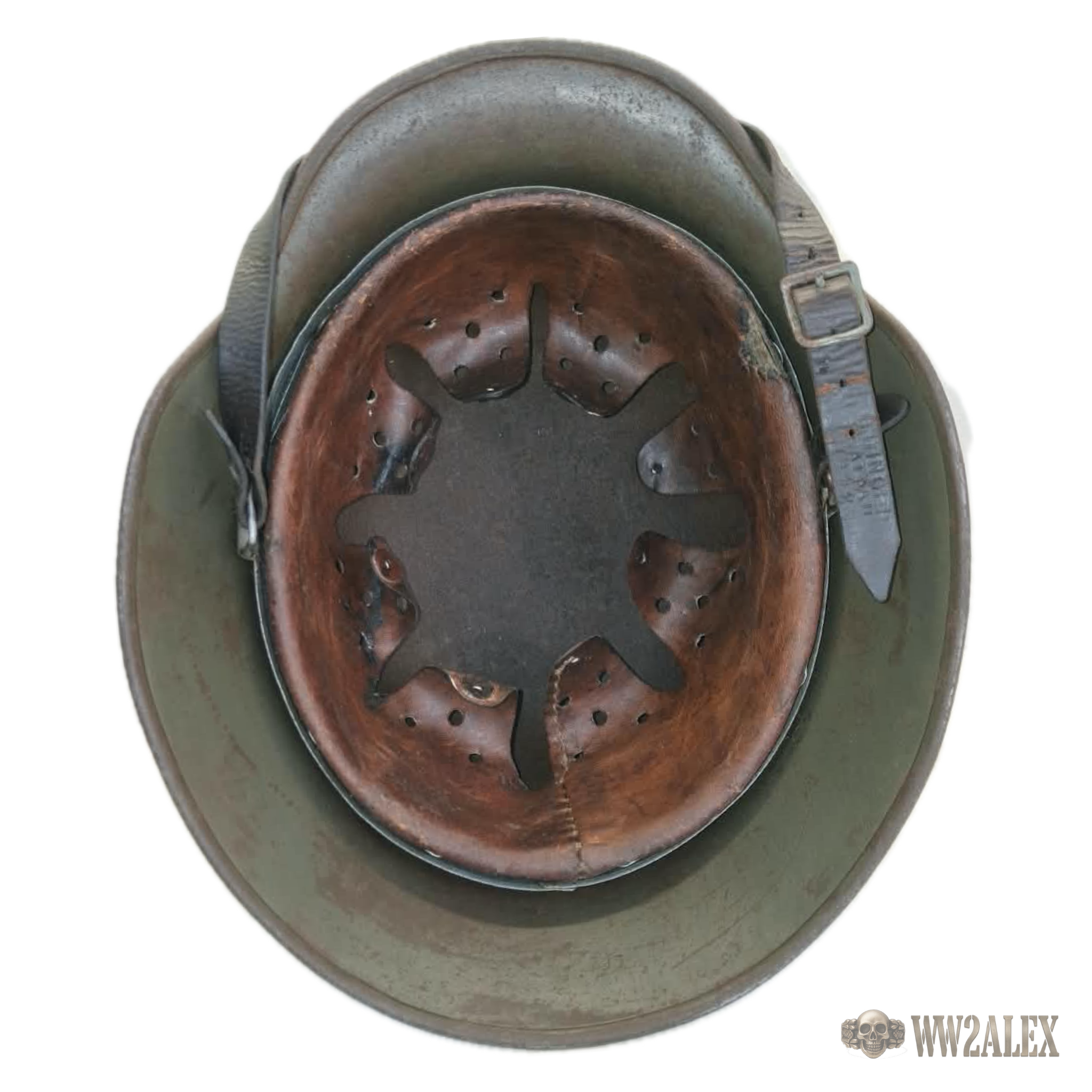 ORIGINAL GERMAN WW2 M40 HELMET - 5th SS DIVISION "WIKING" - Image 7