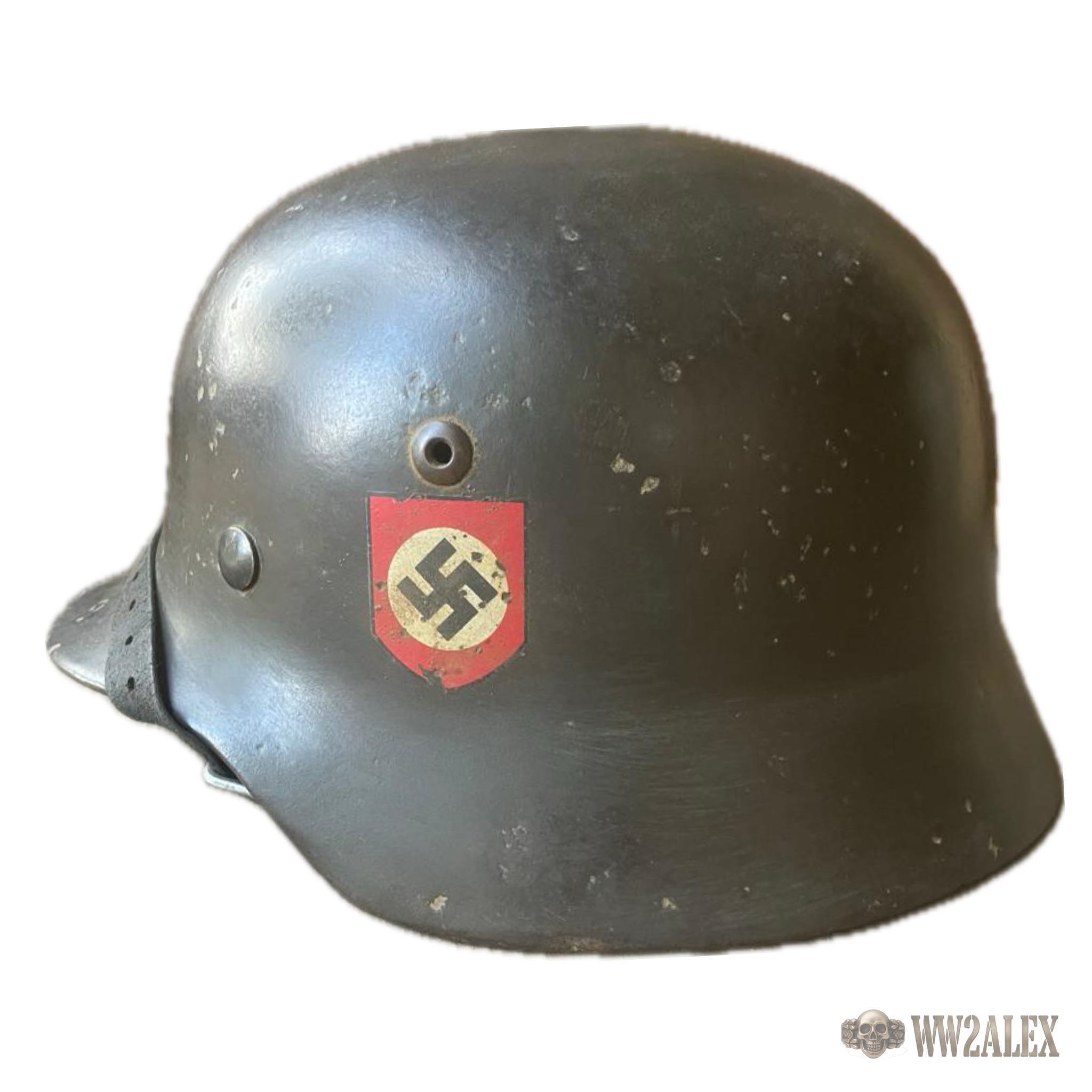 “Refurbished” WW2 Original German DD M35 SS helmet - Image 3