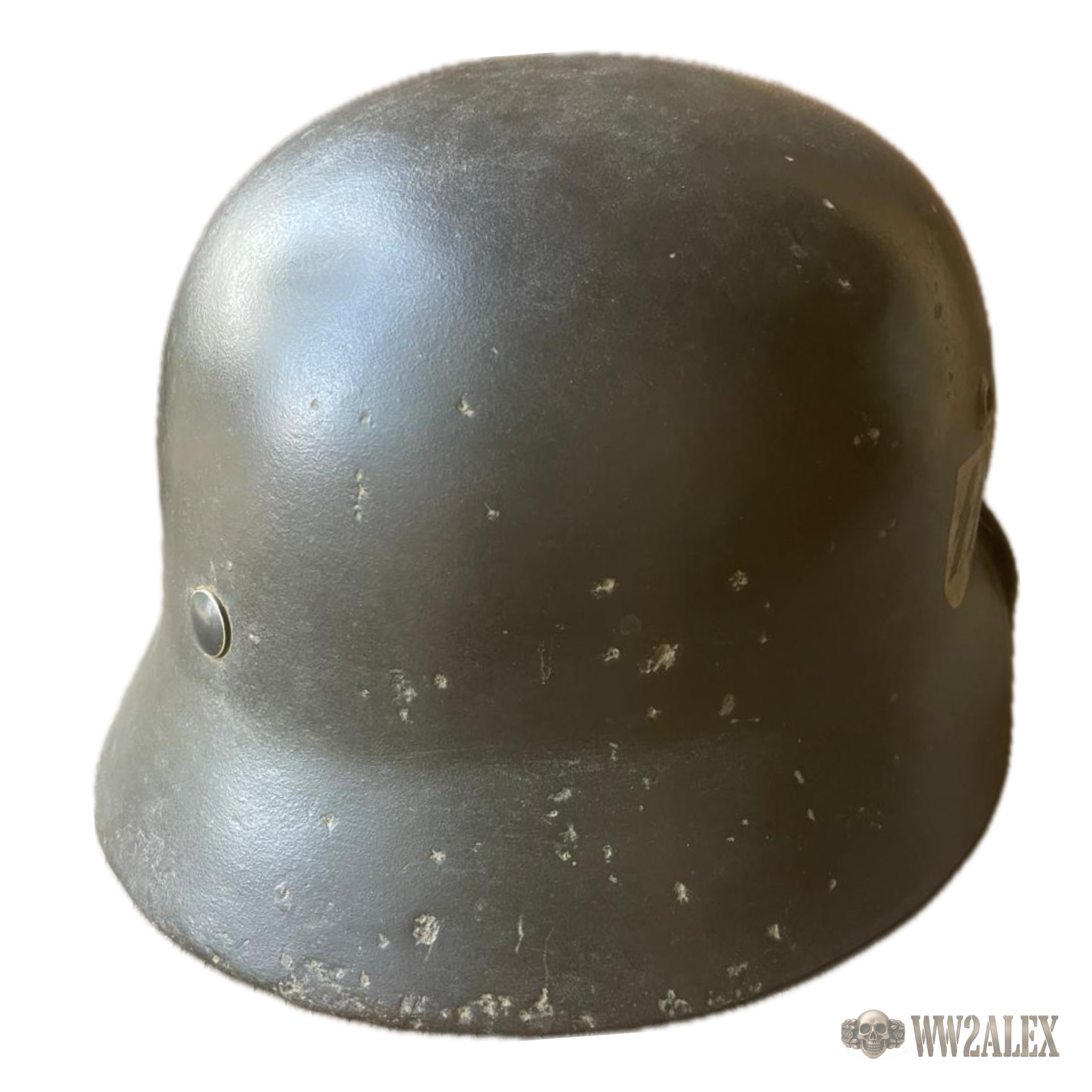 “Refurbished” WW2 Original German DD M35 SS helmet - Image 6